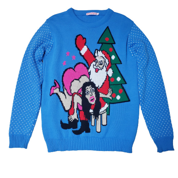 SOLD Kim Kardashian Ugly Christmas Sweater Rare  Sz M - Picture 4 of 11